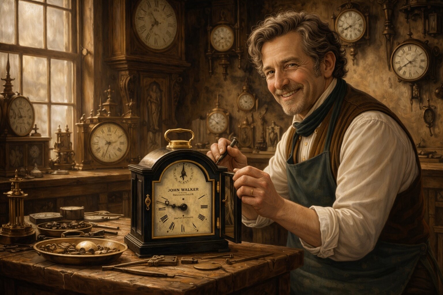 john walker clock maker london 1830 1