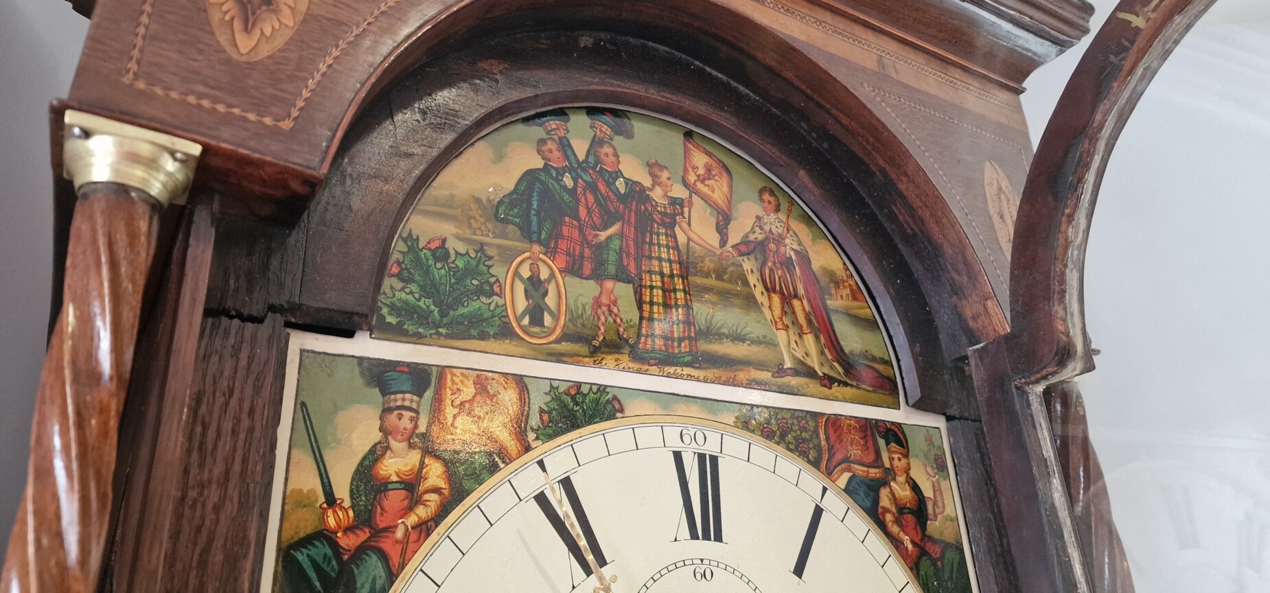 Scottish painted dial longcase clocks 2 Scottish painted dial longcase clocks 2
